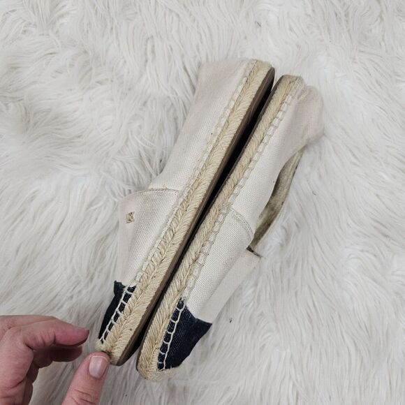 MICHAEL KORS women's Kendrick size 8 toe cap slip on Espadrilles white/black - Picture 4 of 6